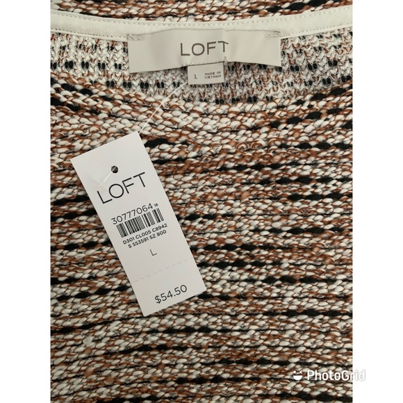 NWT LOFT Boucle Sweatshirt Sz L $54.50! - Picture 7 of 8